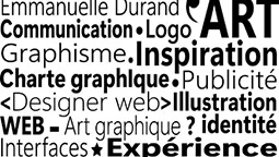 Création d'une composition de jeux typographique exprimant le design numérique.